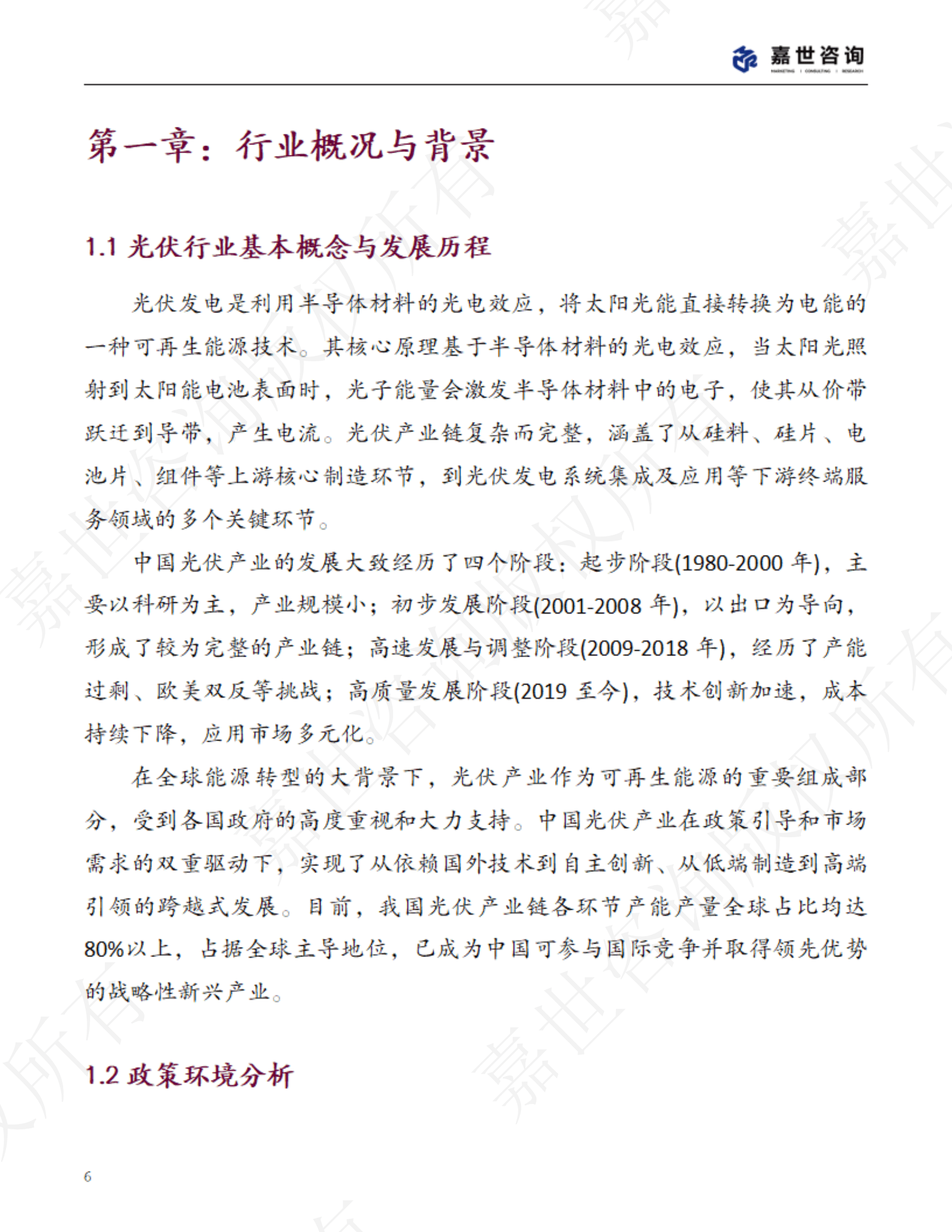 嘉世咨询：2025中国新能源光伏行业现状报告 第6页