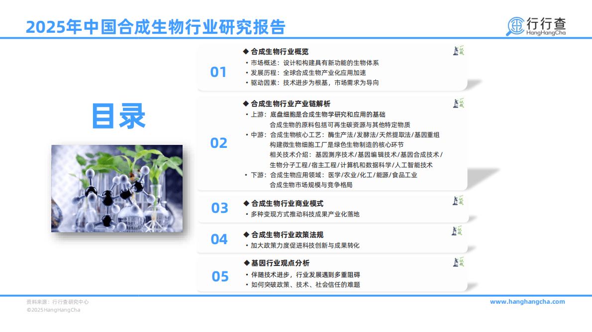 行行查：2025年中国合成生物行业研究报告 第3页