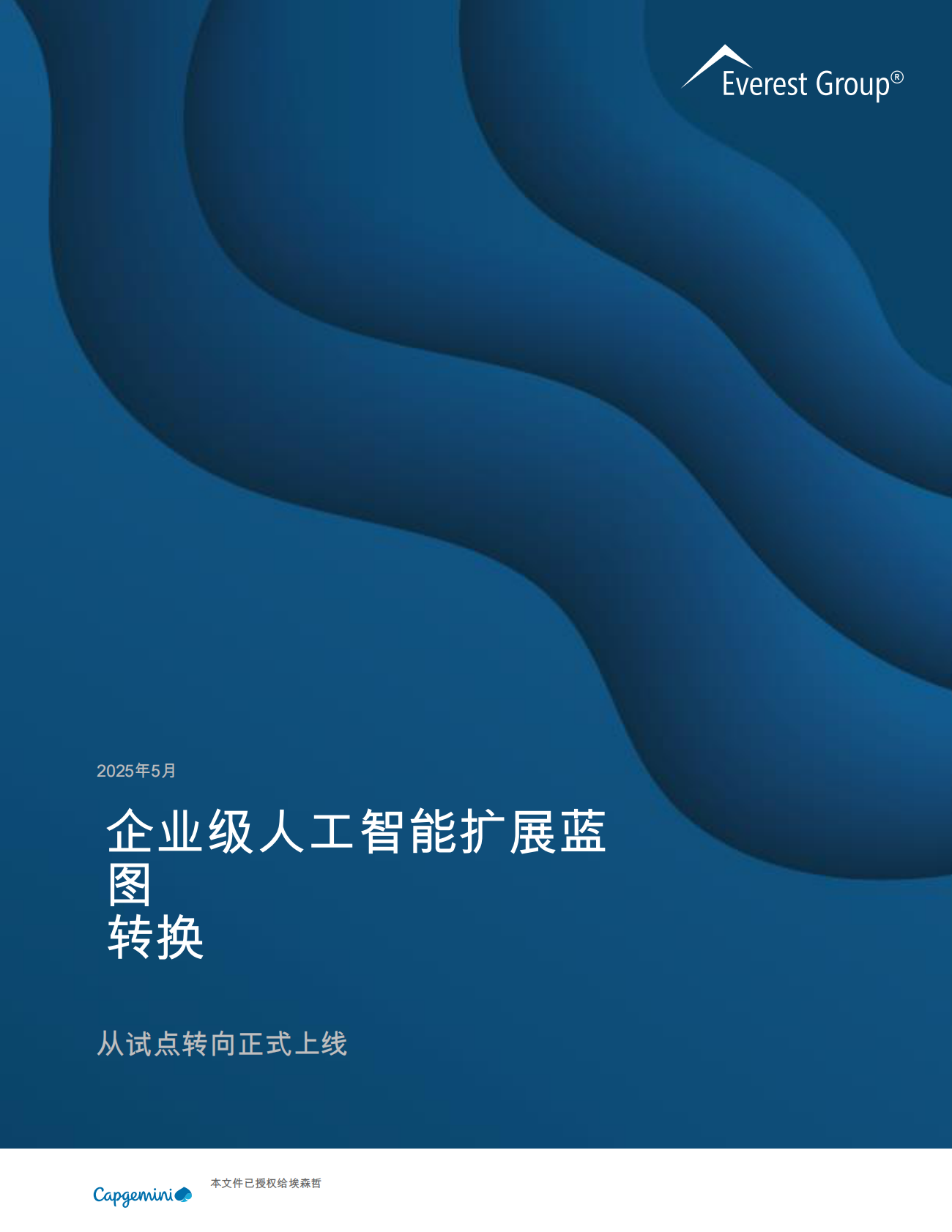 埃弗里斯特：蓝图为业务转型扩展人工智能：从试点转向正式上线 第3页