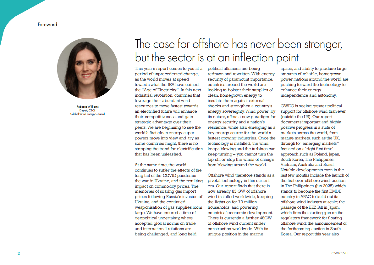 GWEC全球风能协会：2025年全球海上风电报告（英文版） 第4页