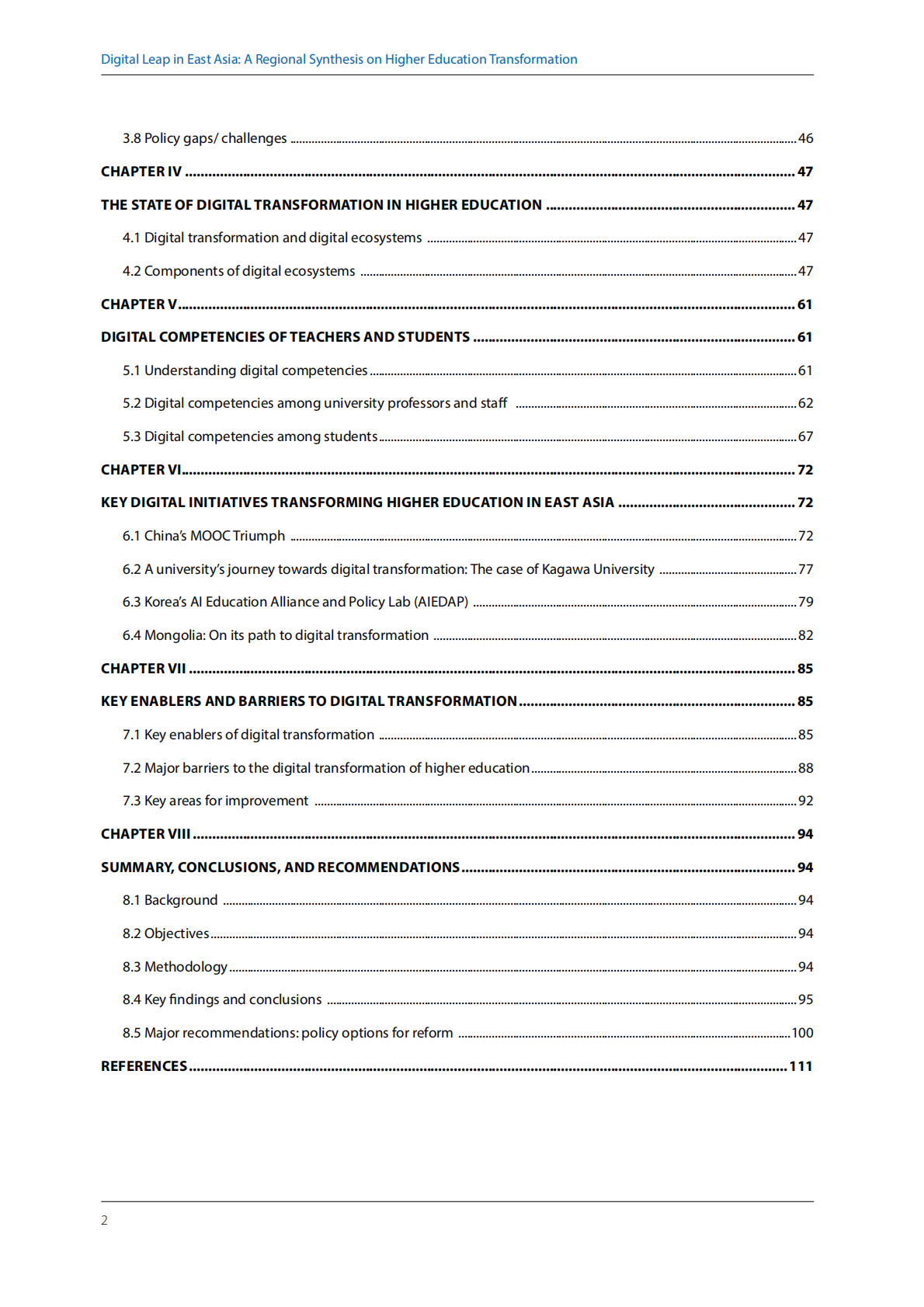 UNESCO：2025东亚的数字化飞跃：高等教育转型的区域综合报告（英文版） 第8页