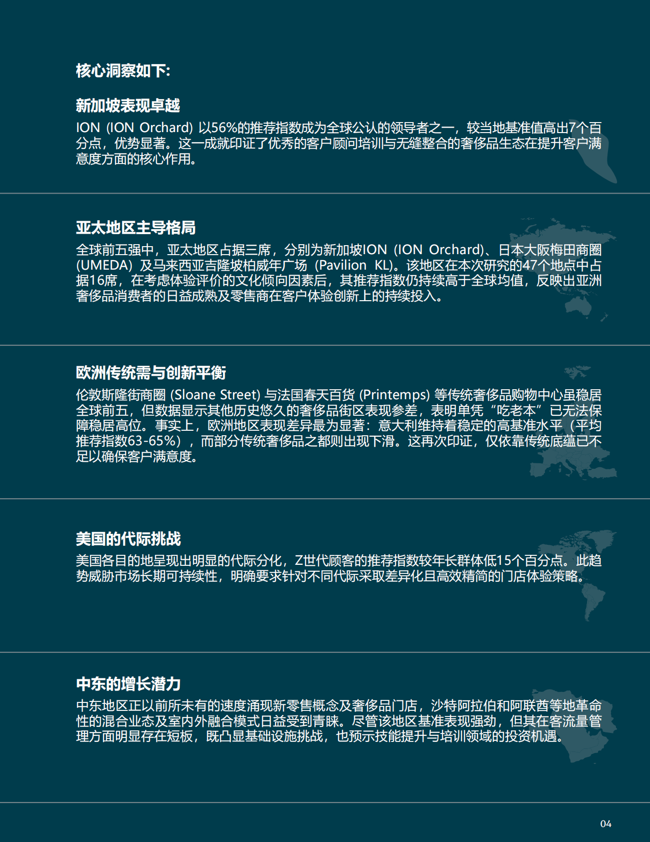 全球知名购物胜地体验报告CXG——世界顶级商业街与购物中心客户体验基准专项研究 第7页