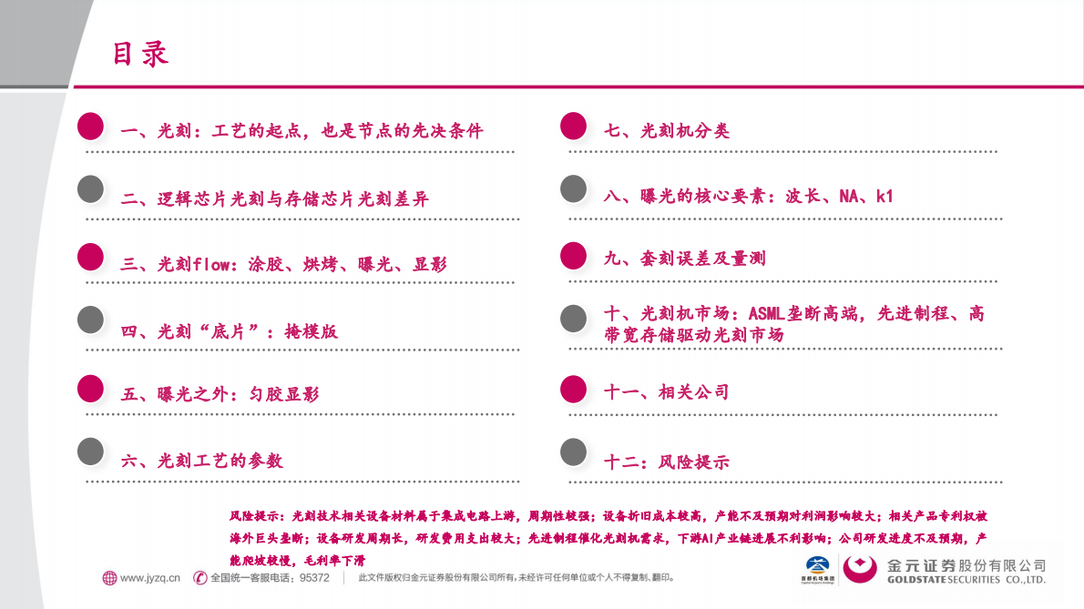 电子行业微纳世界的建筑师：光刻技术深度解析-金元证券 第3页