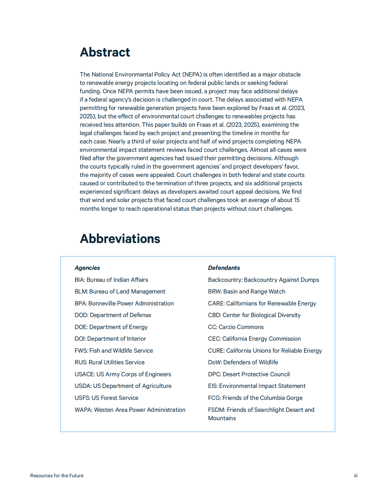 未来能源研究所：2025年将绿色能源项目告上法庭：《国家环境政策法》审查和可再生能源面临的法庭挑战报告（英文版） 第4页