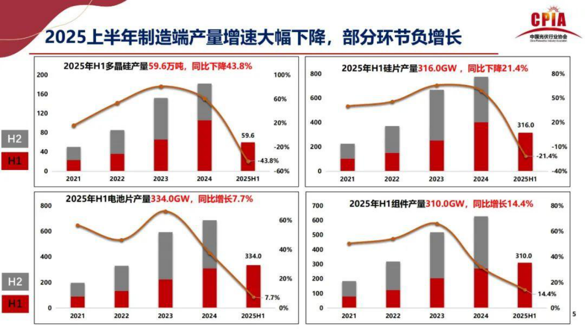 中国光伏行业协会 王勃华：2025年光伏行业上半年发展回顾与下半年形势展望 第5页