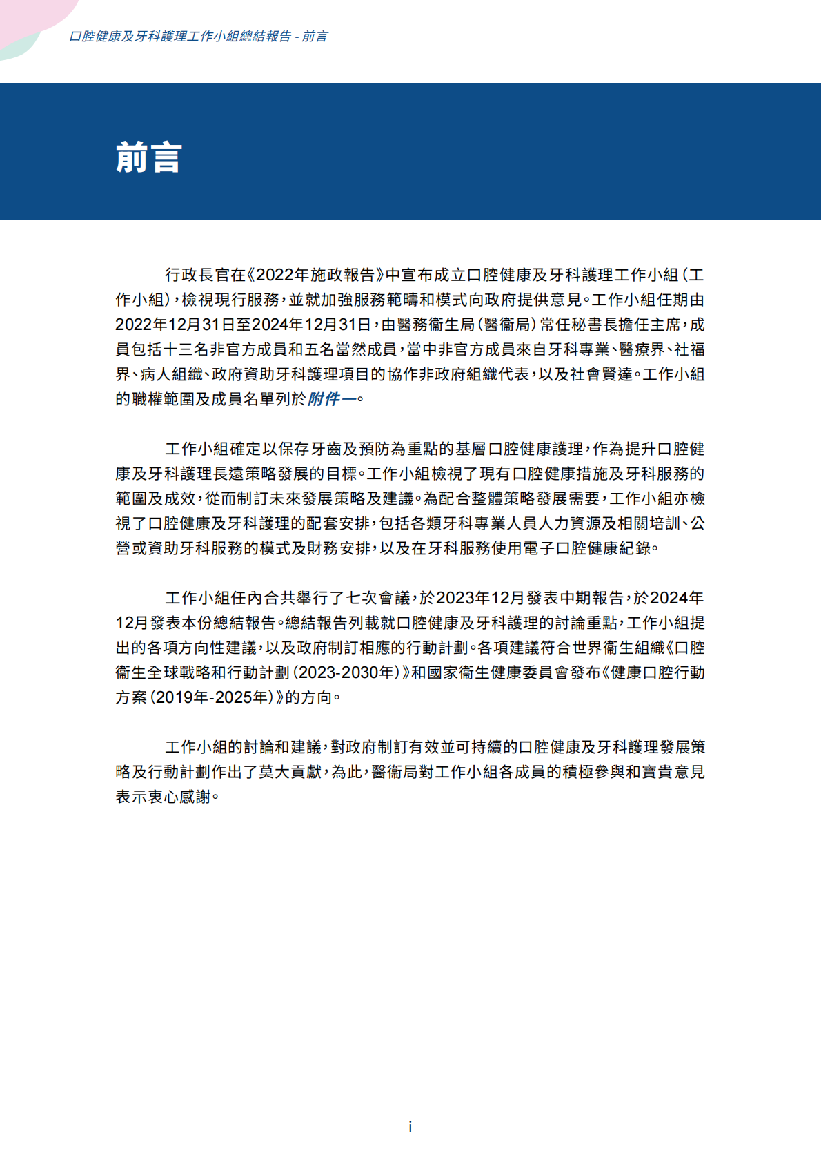口腔健康及牙科護理工作小組總結報告 第6页