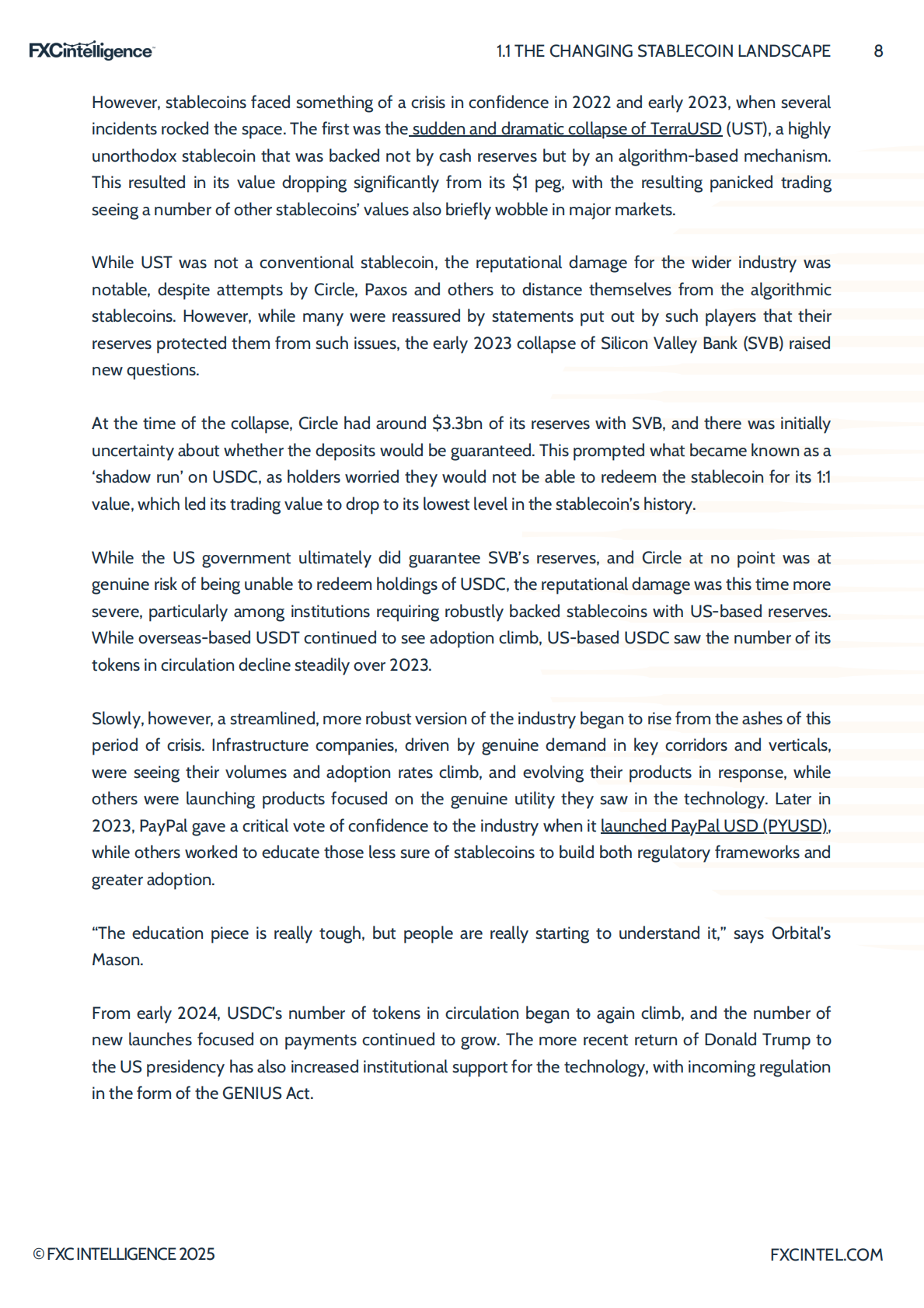 FXC Intelligence：2025年跨境支付中的稳定币状况研究报告（英文版） 第8页