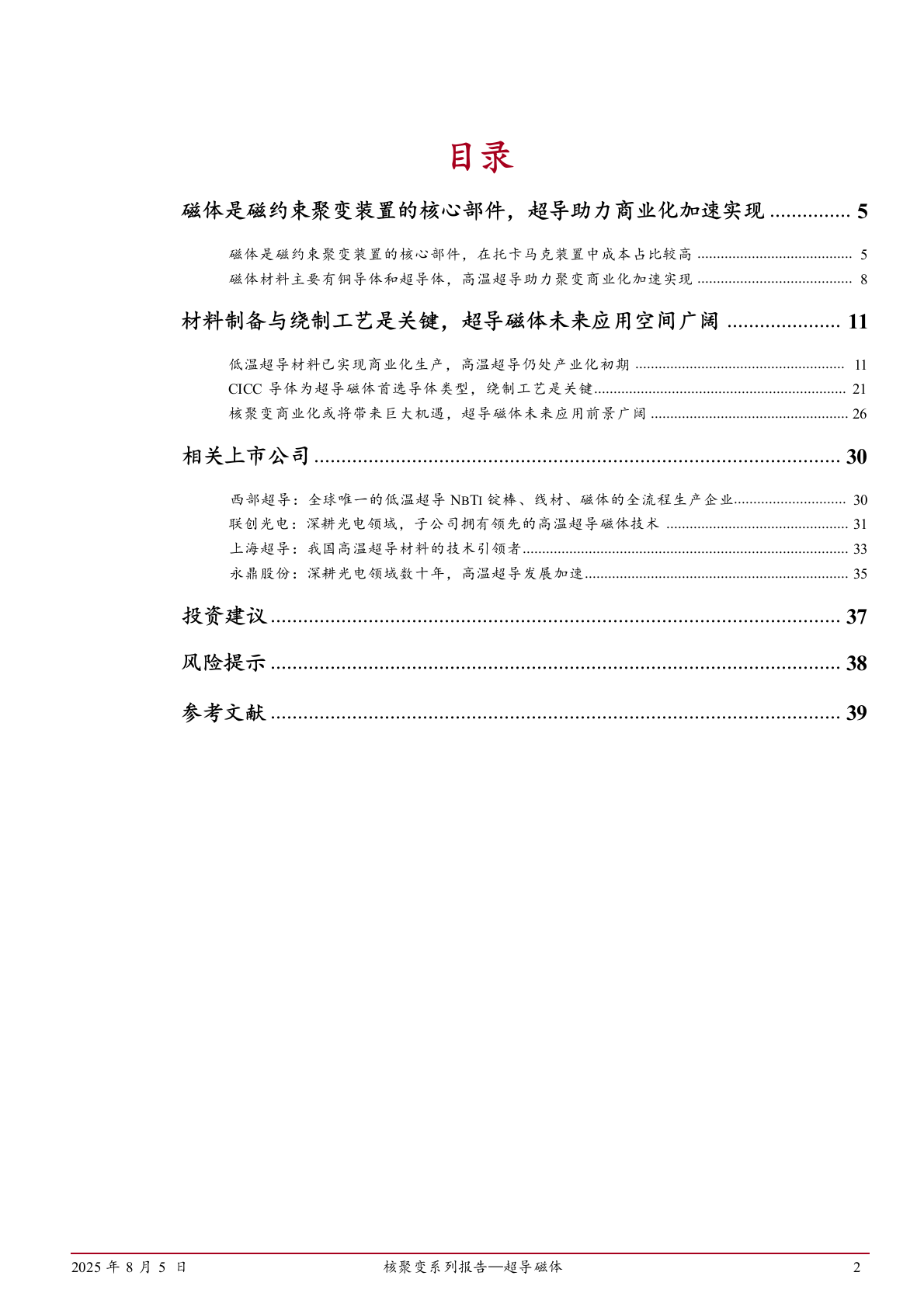 2025年超导磁体核聚变材料市场发展行业研究报告 第2页