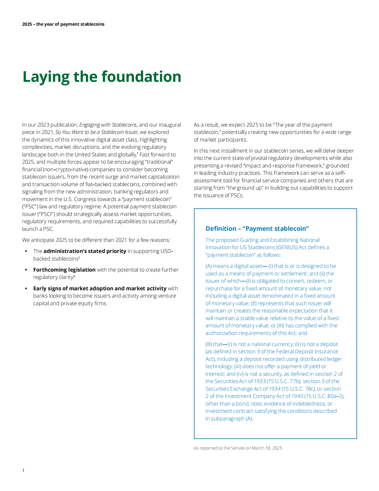 德勤：2025美国支付稳定币之年：监管动态、风险框架与市场机遇报告（英文） 第2页