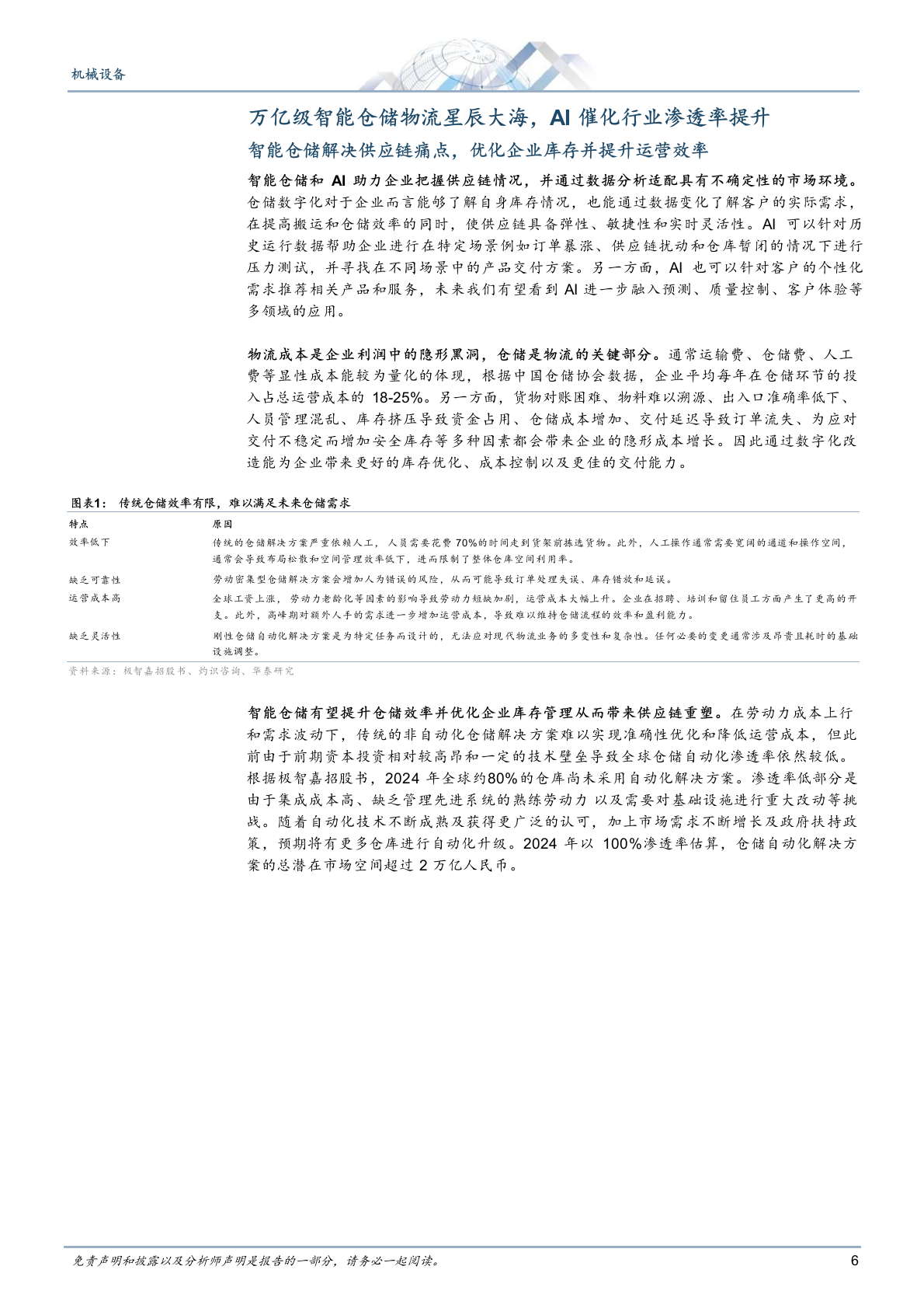 2025年智能机器人物流仓储机械设备产业链行业研究报告 第6页