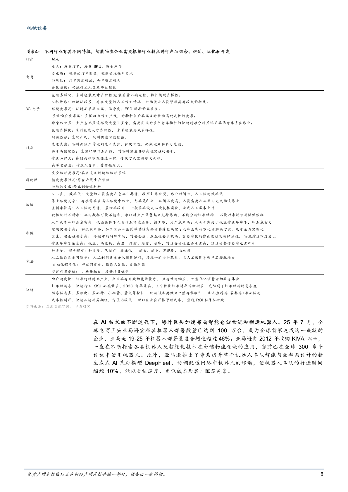 2025年智能机器人物流仓储机械设备产业链行业研究报告 第8页