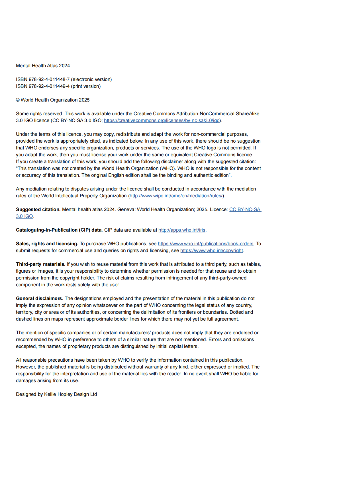 WHO世界卫生组织：2024年心理健康地图集（英文版） 第4页