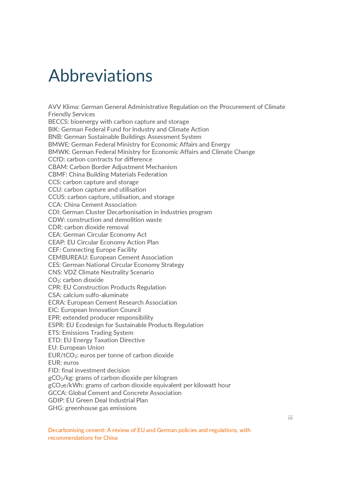 2025水泥行业脱碳：欧盟和德国的政策法规研究及对中国的建议研究报告（英文版） 第4页