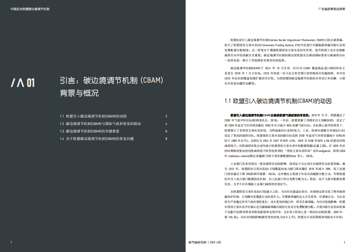 德气候合作：2025年中国应对欧盟碳边境调节机制：广东省政策路径探索报告 第6页