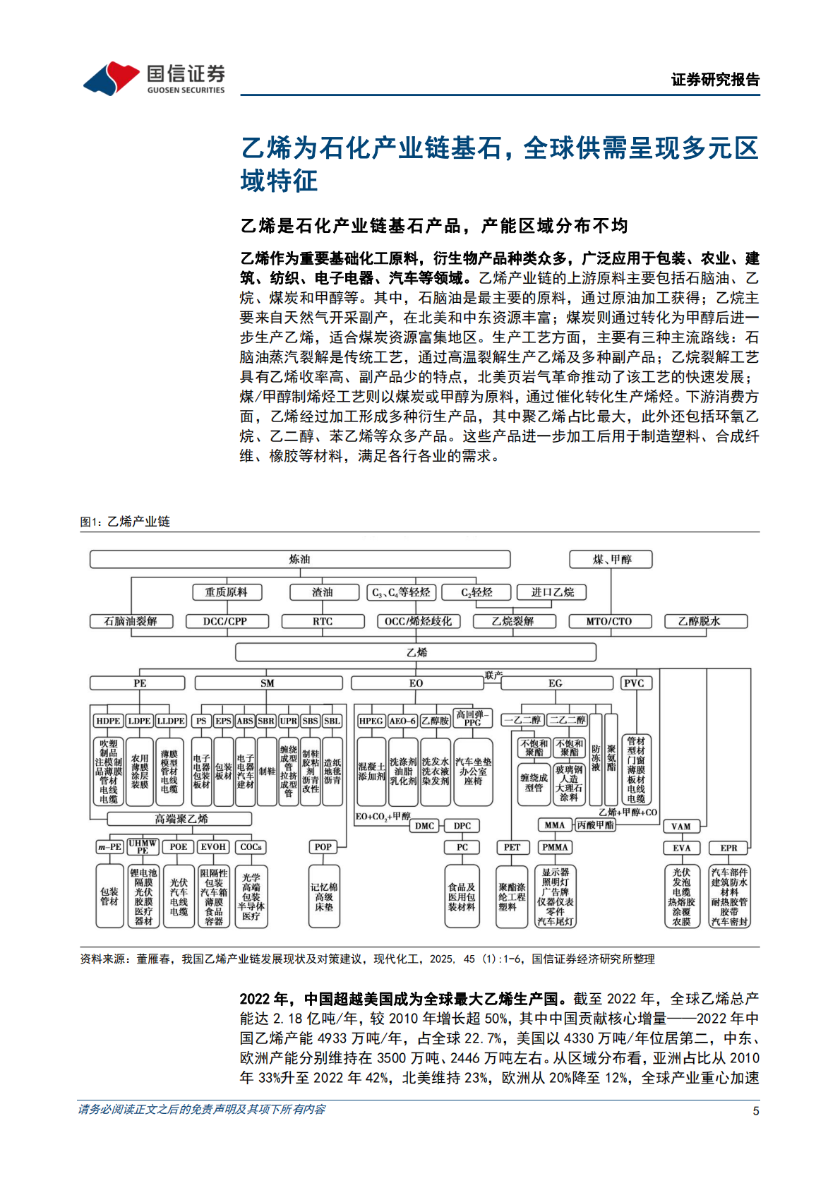 国信证券：乙烯行业专题：海外装置竞争力下降，中国产能迎发展机遇 第5页