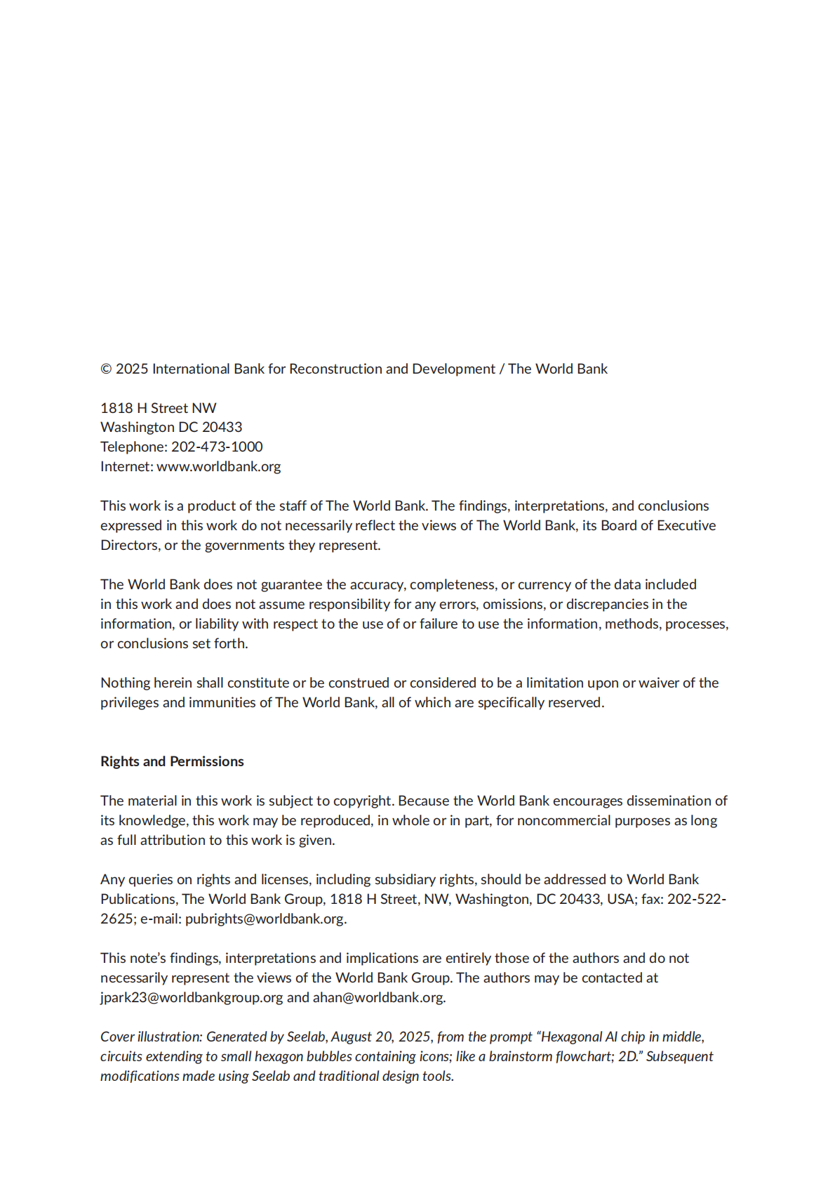 世界银行：2025年构建值得信赖的人工智能：框架、应用和准备状态的自我评估报告（英文版） 第2页