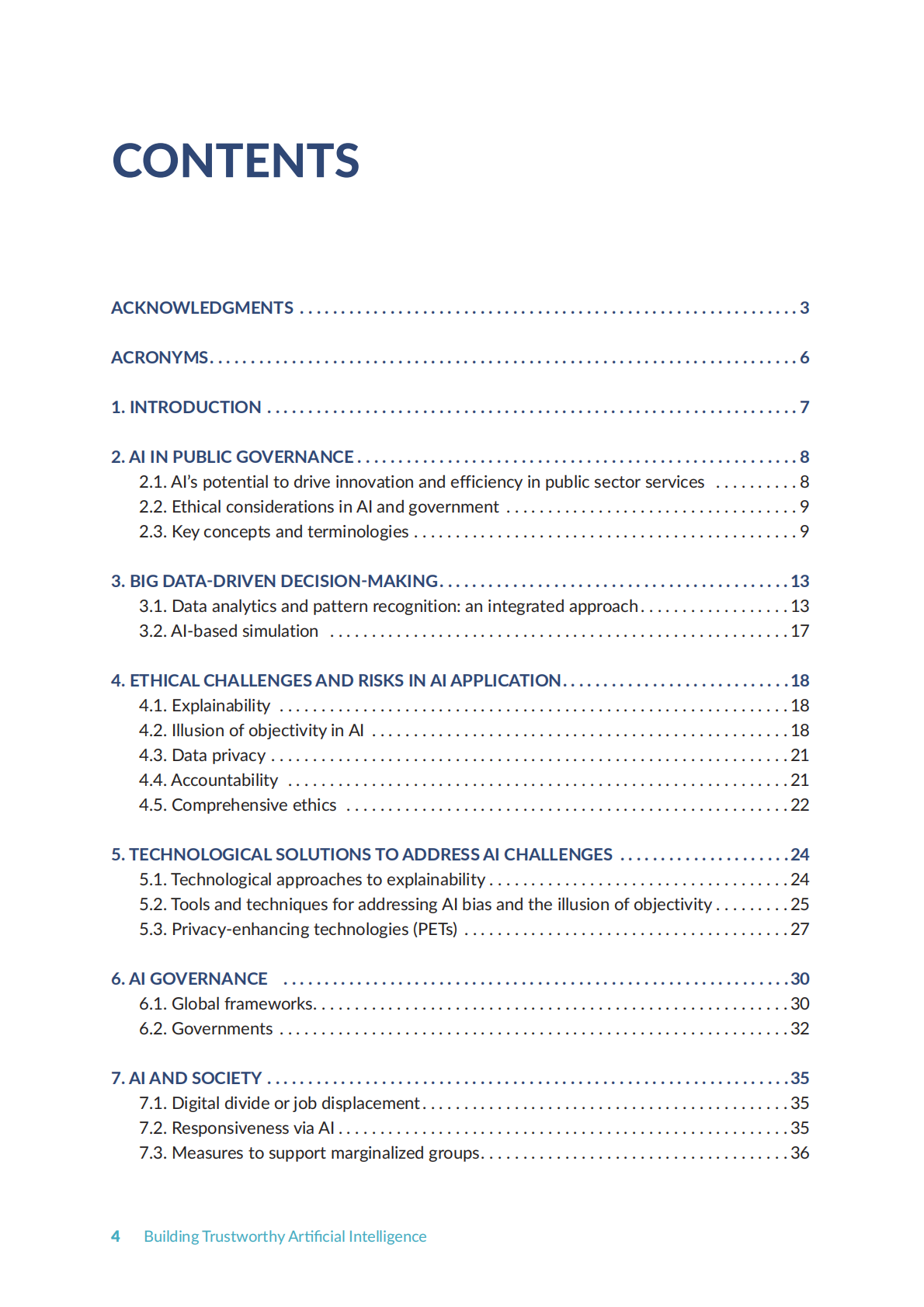 世界银行：2025年构建值得信赖的人工智能：框架、应用和准备状态的自我评估报告（英文版） 第4页