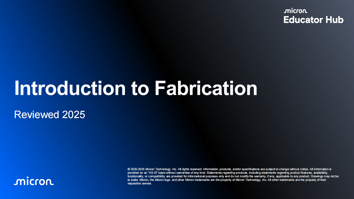 美光（Micron）：2025年半导体制造工艺介绍报告（英文版） 第1页