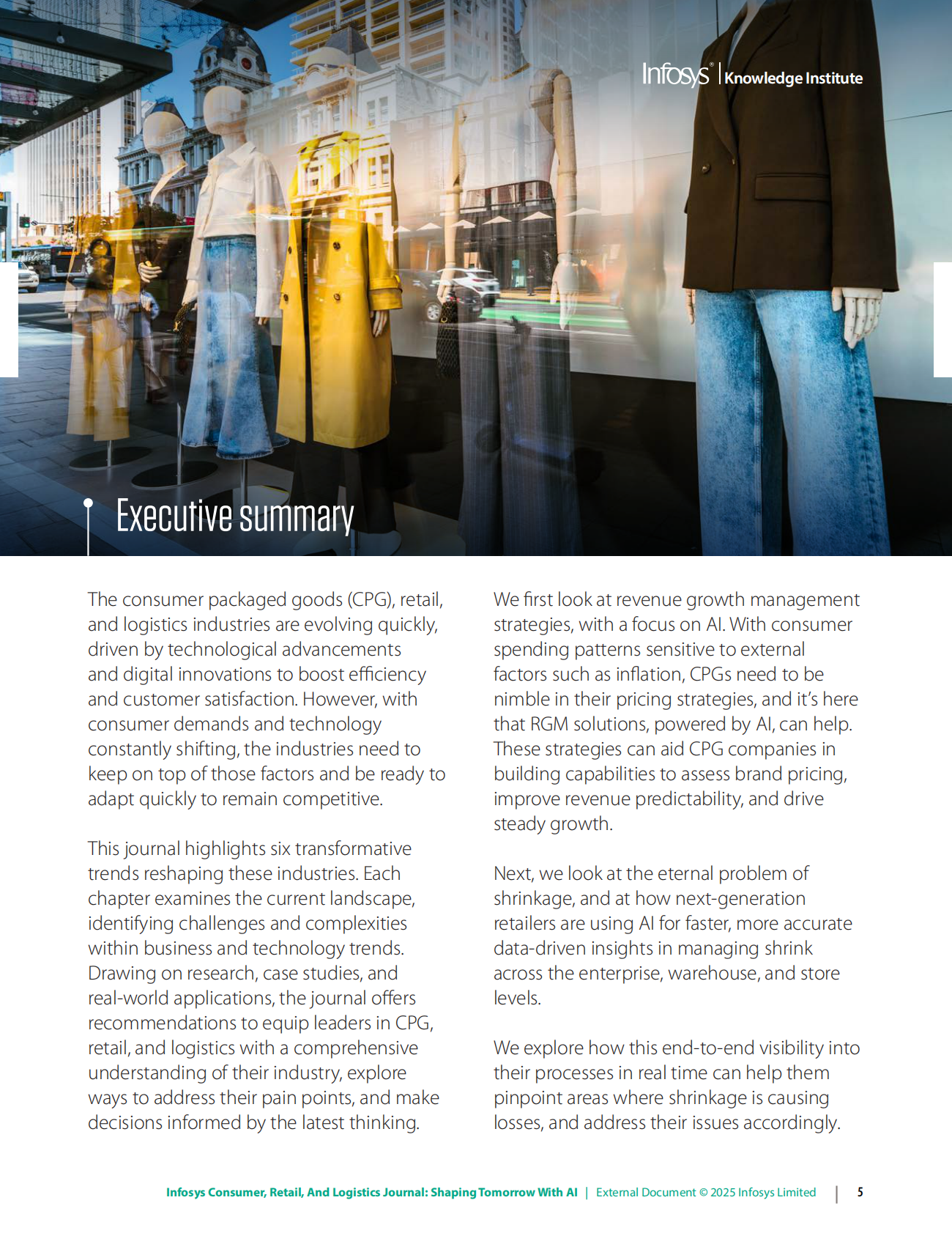 印孚瑟斯Infosys：2025年信息、零售和物流杂志：用人工智能塑造未来报告（英文版） 第5页