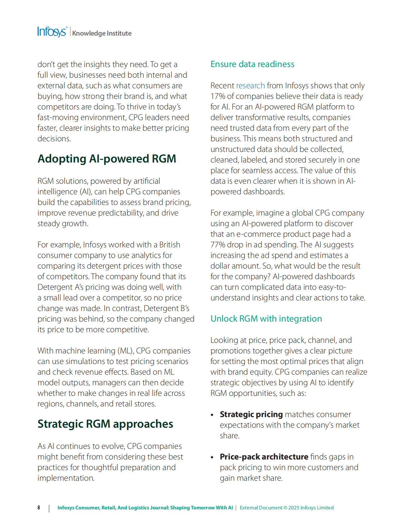 印孚瑟斯Infosys：2025年信息、零售和物流杂志：用人工智能塑造未来报告（英文版） 第8页