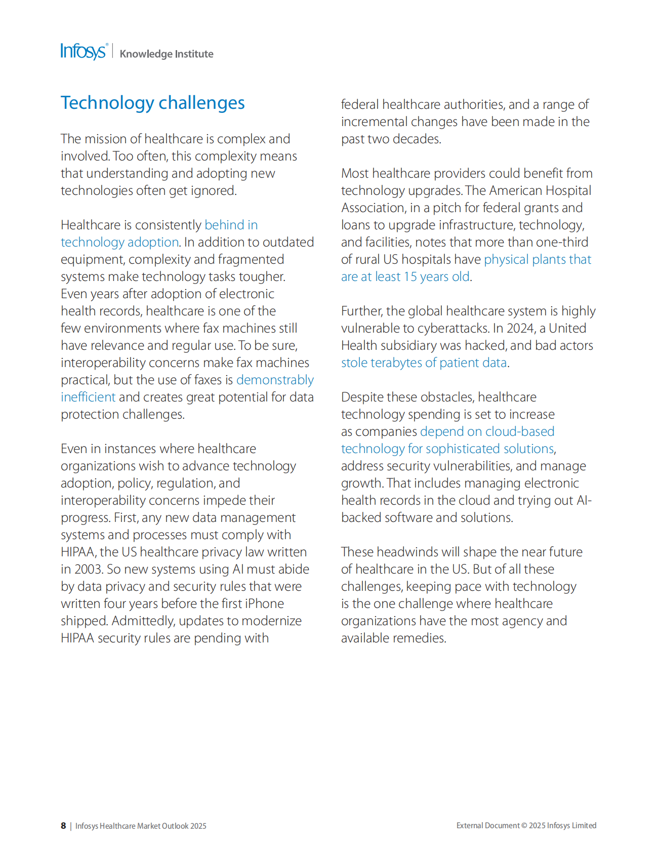 印孚瑟斯Infosys：2025年医疗保健市场前景报告（英文版） 第8页
