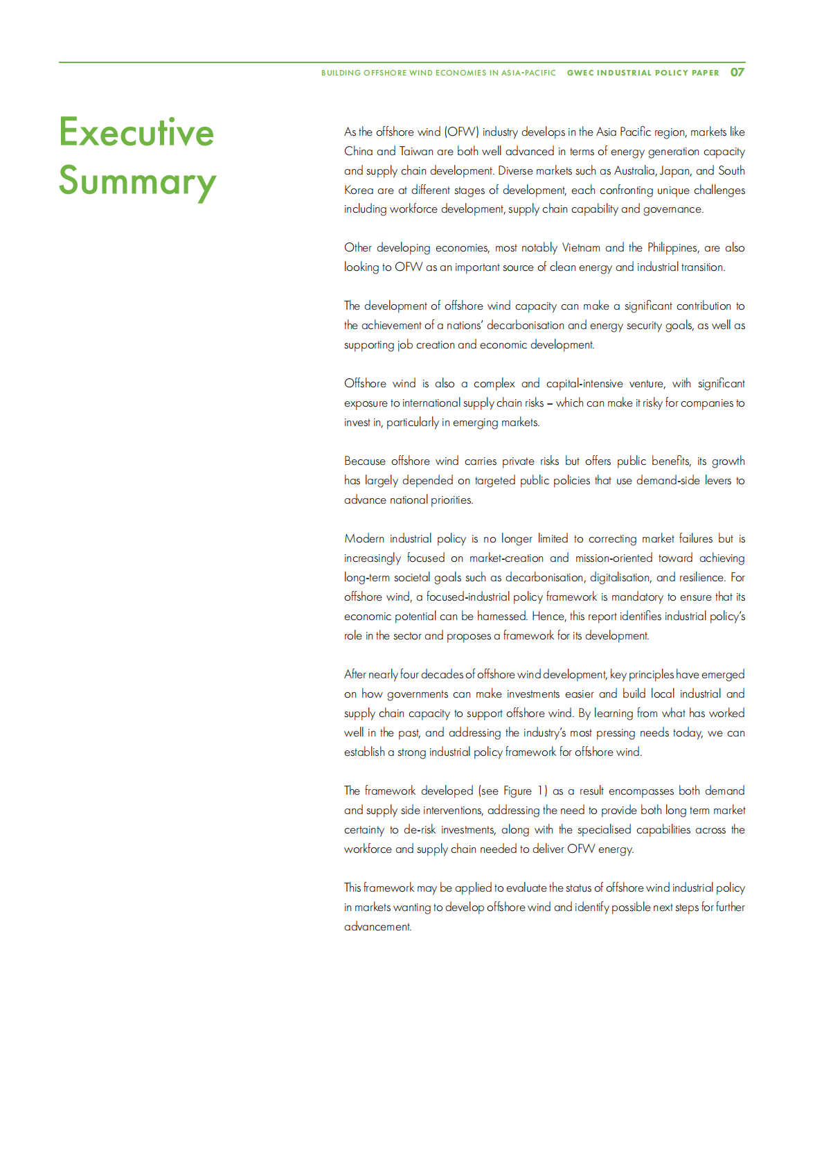 GWEC全球风能协会：2025年亚太地区海上风电经济的建设：工业增长的战略途径报告（英文版） 第7页