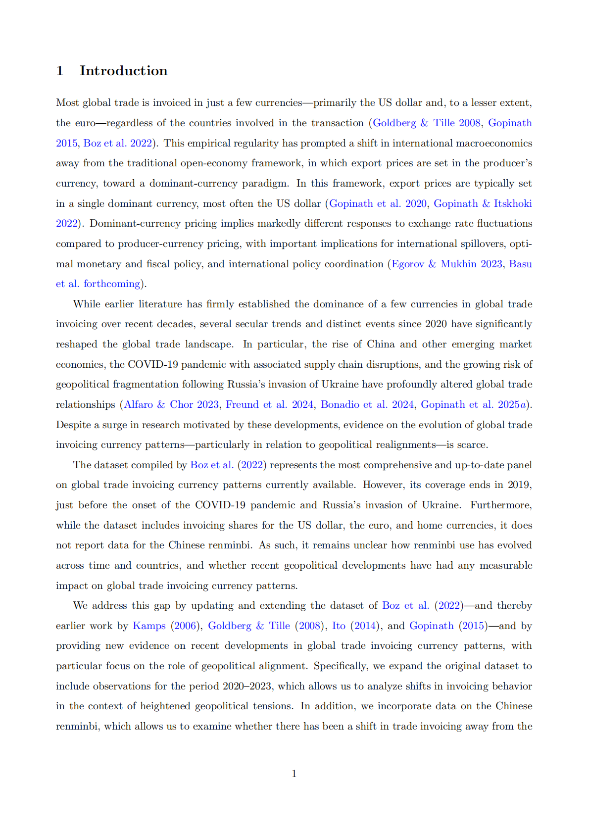 国际货币基金组织：世界经济碎片化背景下全球贸易中的发票货币模式（英文版） 第5页