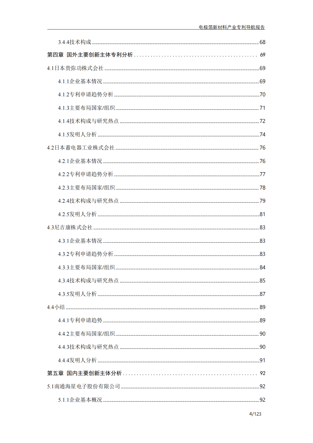 奎屯精溢达信息科技有限公司：电极箔新材料产业专利导航报告 第5页