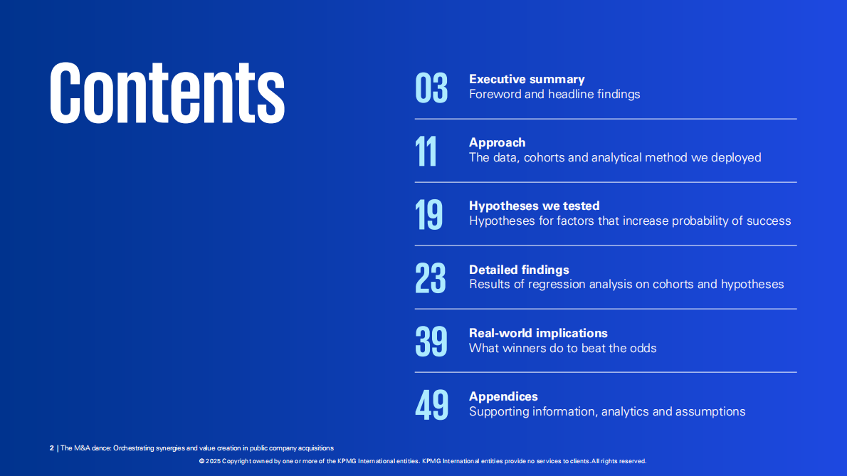 毕马威：2025年并购之舞：统筹上市公司收购中的协同效应与价值创造报告（英文版） 第2页