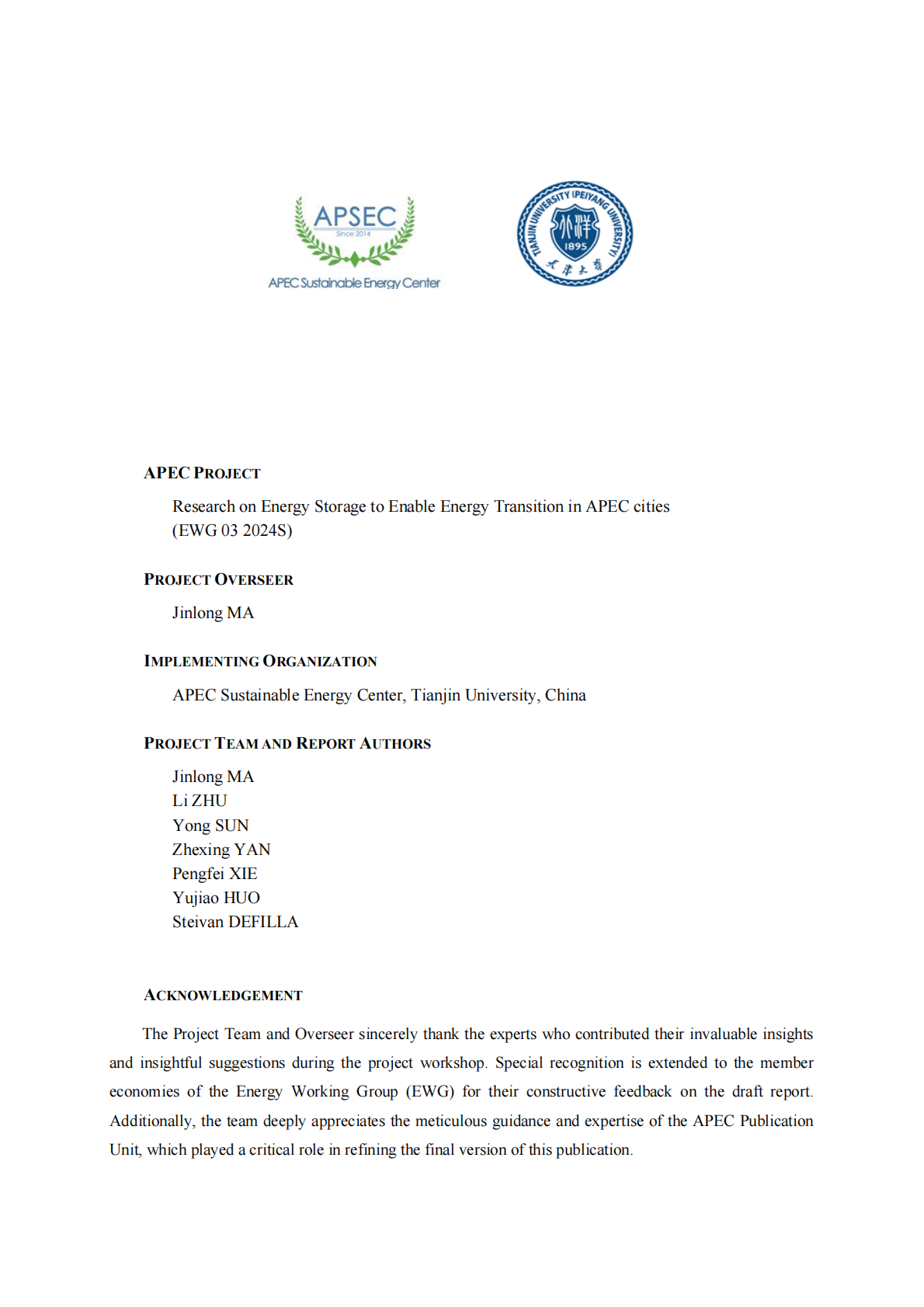 亚太经合组织（APEC）：2024年城市能源报告：储能赋能能源转型（英文版） 第5页