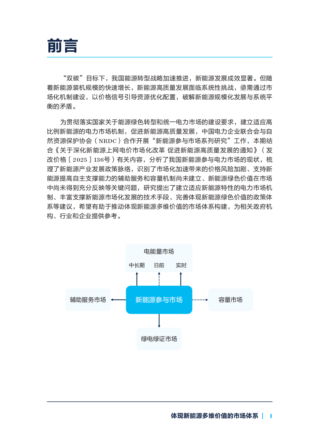 自然资源保护协会：2025年新能源参与市场系列研究：体现新能源多维价值的市场体系报告 第5页