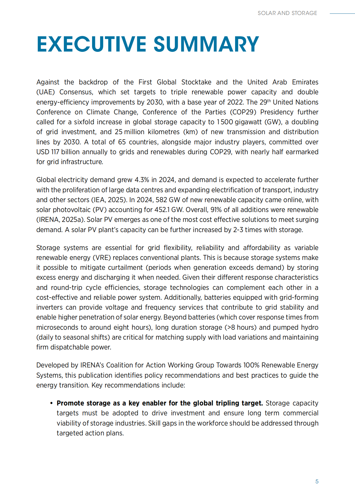 IRENA国际可再生能源署：2025年光伏与储能助力能源转型手册（英文版） 第5页