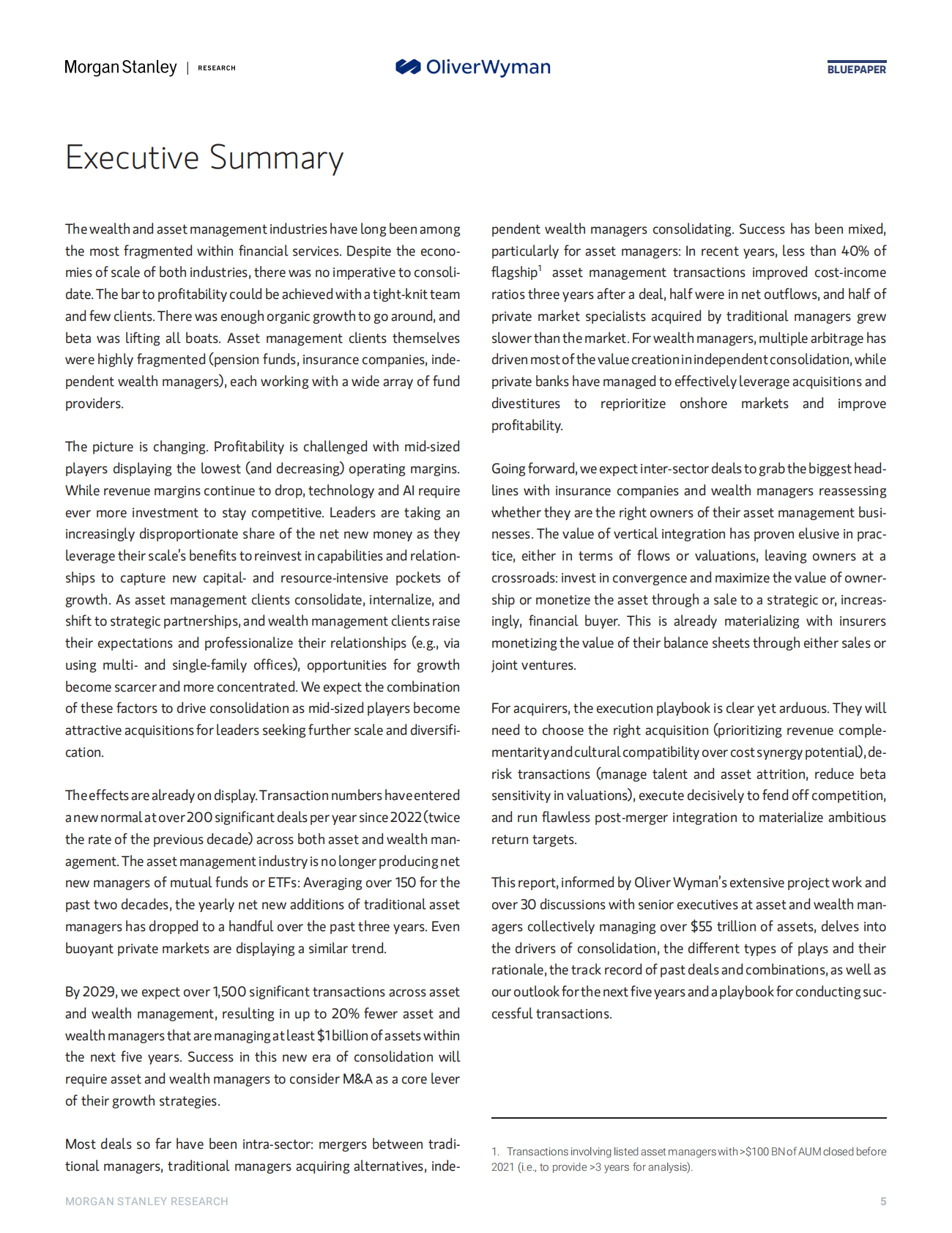 摩根士丹利奥纬咨询：2025年全球财富与资产管理报告：核心竞争力之争驱动并购浪潮（英文版） 第5页