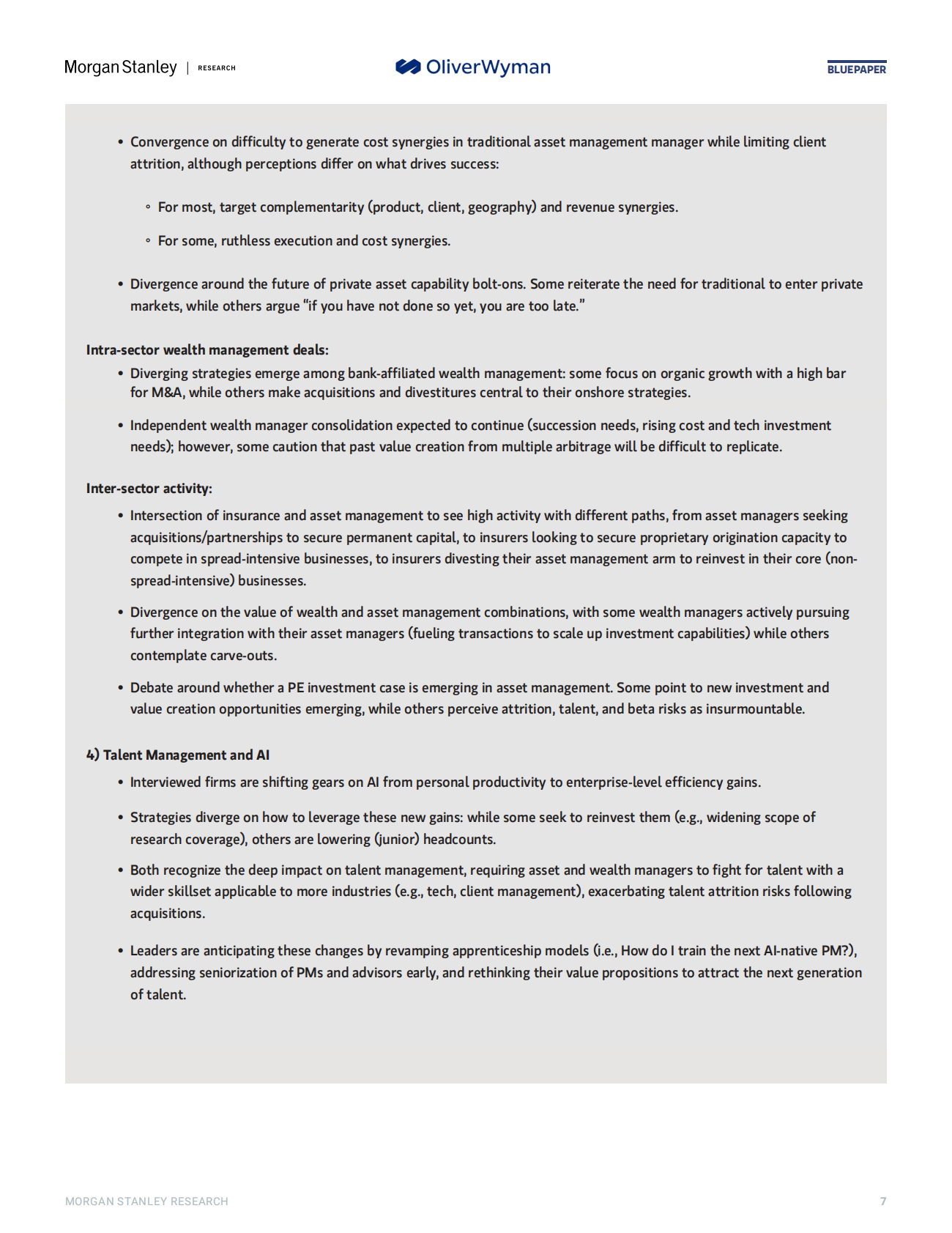 摩根士丹利奥纬咨询：2025年全球财富与资产管理报告：核心竞争力之争驱动并购浪潮（英文版） 第7页