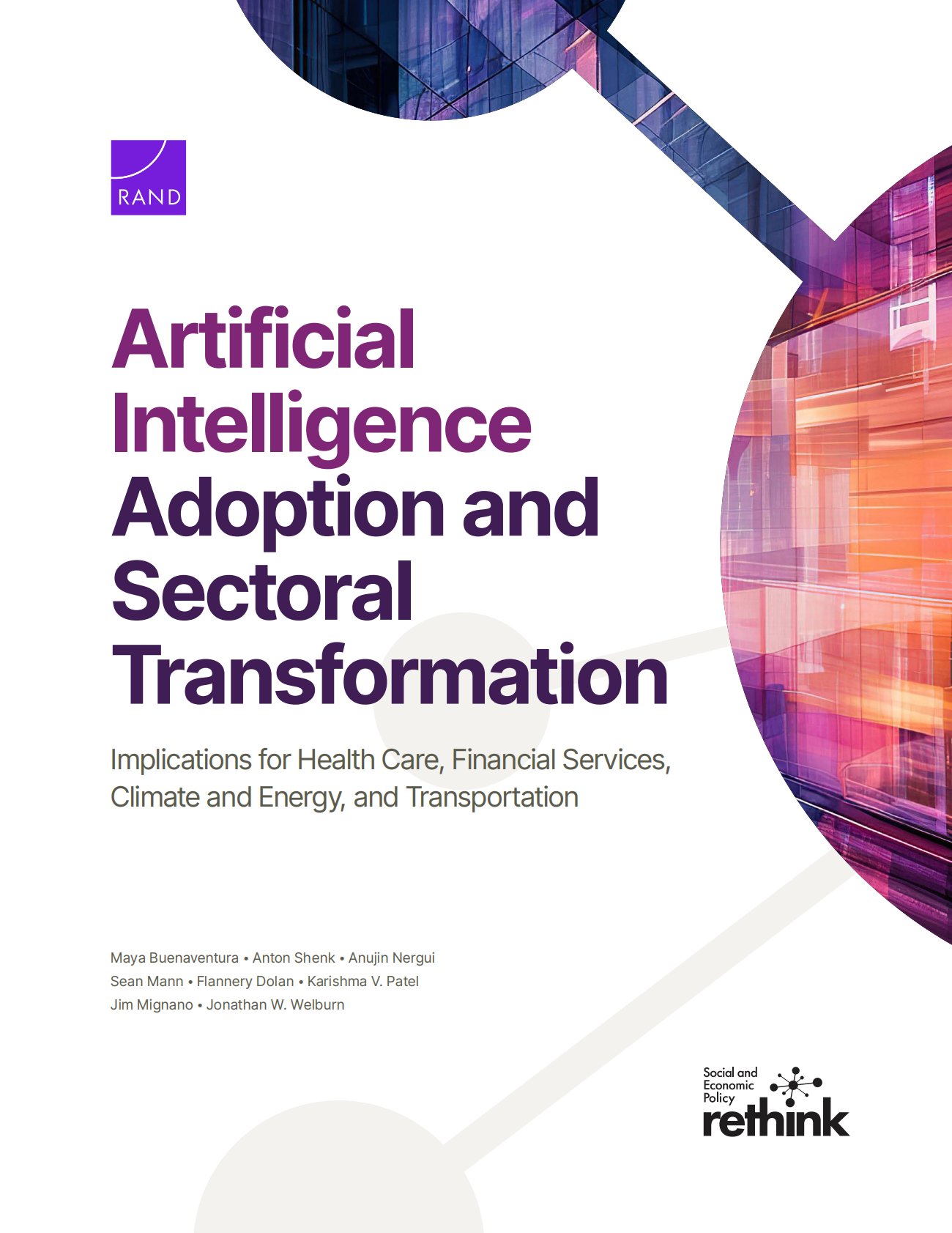 Rand兰德：2025年AI应用与行业转型：对医疗、金融服务、气候与能源及交通领域的影响报告（英文版） 第1页