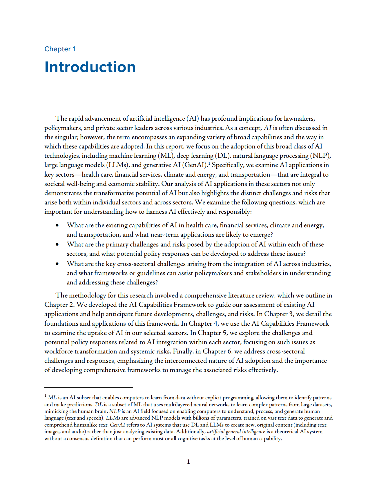 Rand兰德：2025年AI应用与行业转型：对医疗、金融服务、气候与能源及交通领域的影响报告（英文版） 第7页