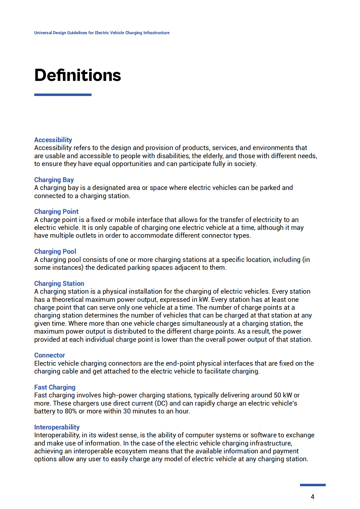 爱尔兰：2024年电动汽车充电基础设施通用设计指南报告（英文版） 第4页