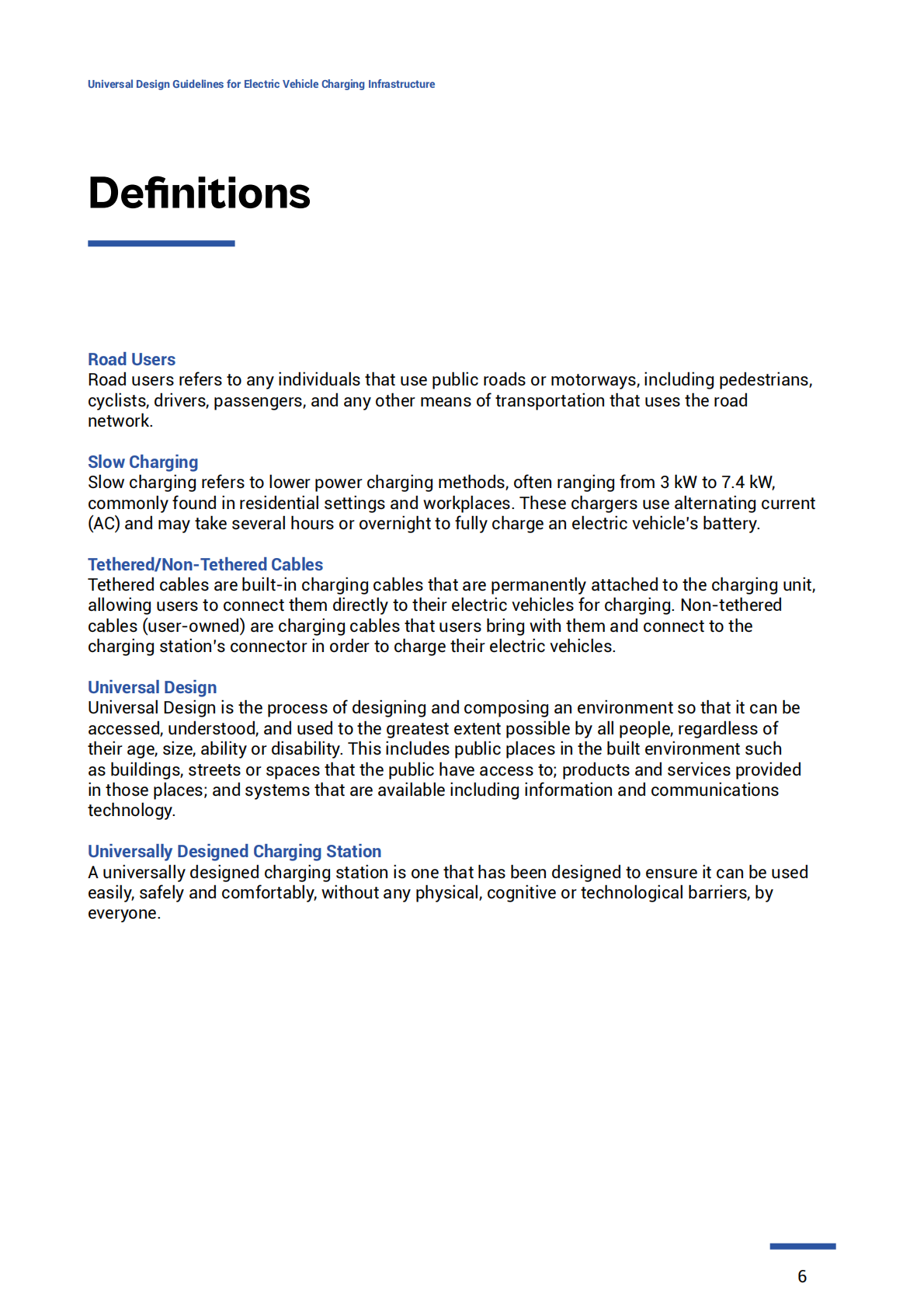 爱尔兰：2024年电动汽车充电基础设施通用设计指南报告（英文版） 第6页