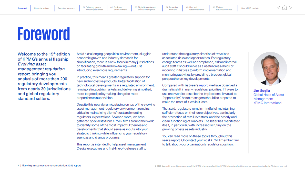 毕马威：2025年资产管理监管的演进研究报告：激发增长新动能（英文版） 第4页