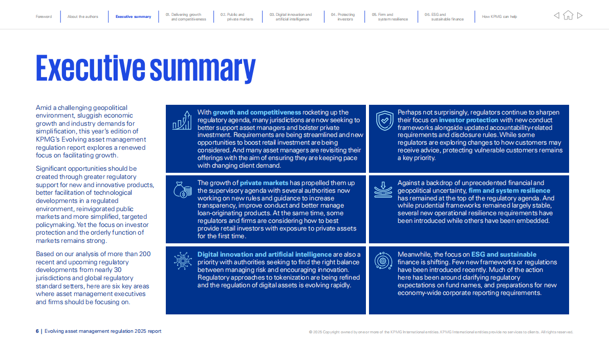 毕马威：2025年资产管理监管的演进研究报告：激发增长新动能（英文版） 第6页