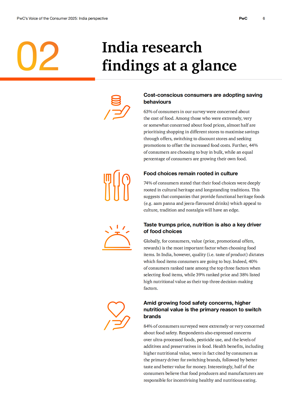 普华永道：2025年印度消费者之声调研报告：食品行业价值创造路径（英文版） 第6页