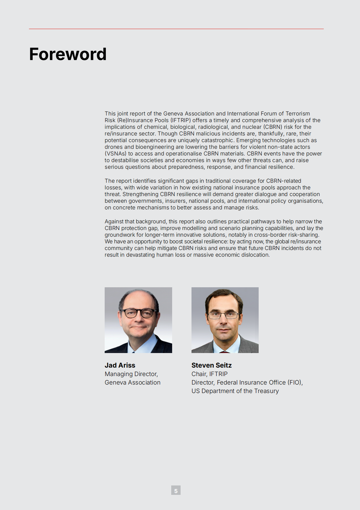 日内瓦协会：2025年保险和化学、生物、放射和核风险报告（英文版） 第7页
