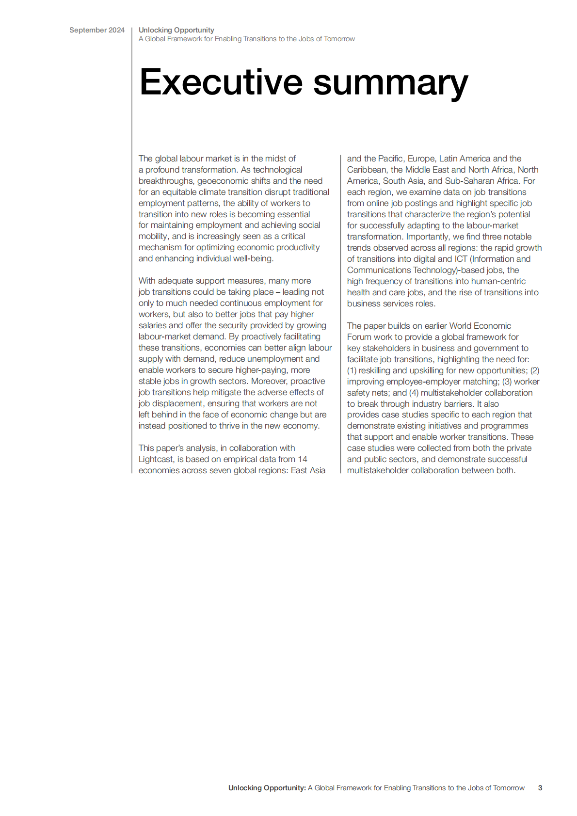 世界经济论坛：2024年解锁机遇：推动向未来工作转型的全球框架报告（英文版） 第3页
