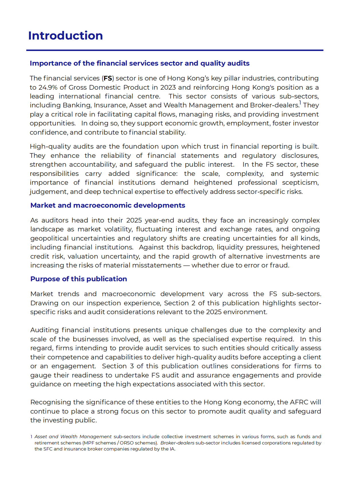 AFRC会计及财务汇报局：审计焦点：2025年年终审计：金融服务业（英文版） 第3页