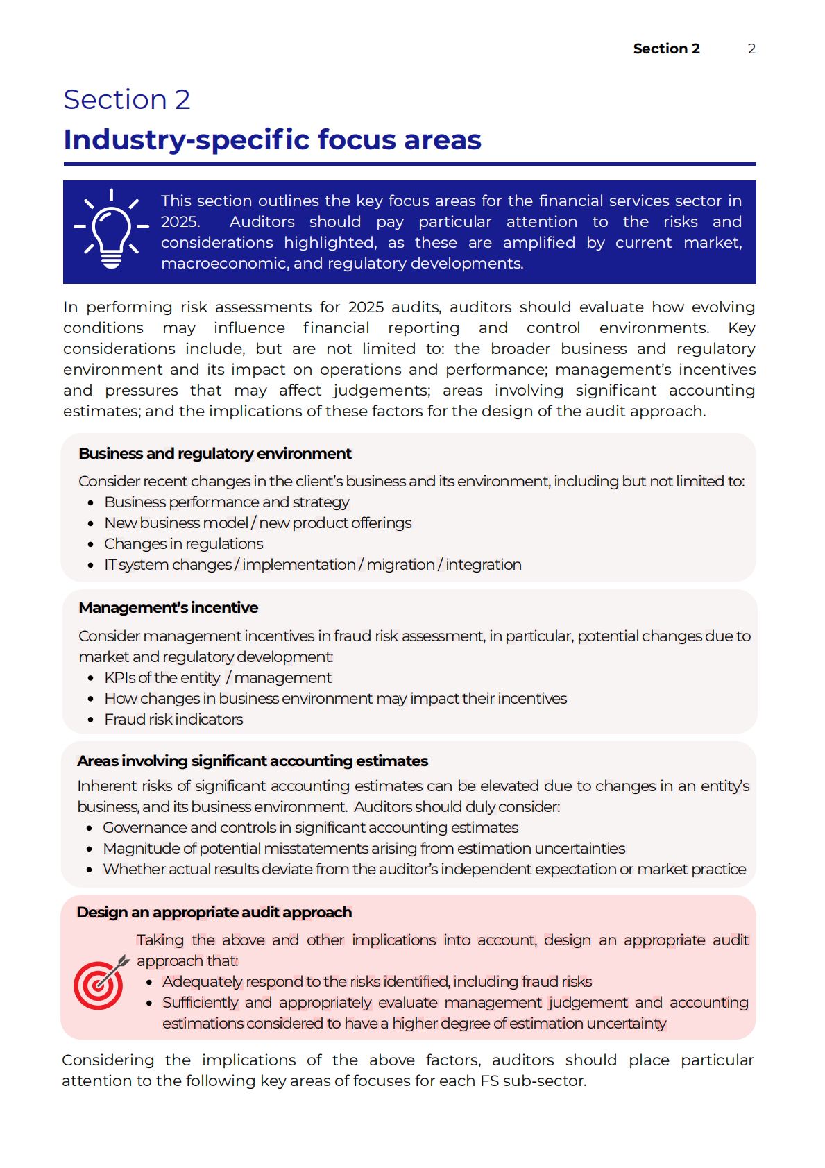 AFRC会计及财务汇报局：审计焦点：2025年年终审计：金融服务业（英文版） 第6页