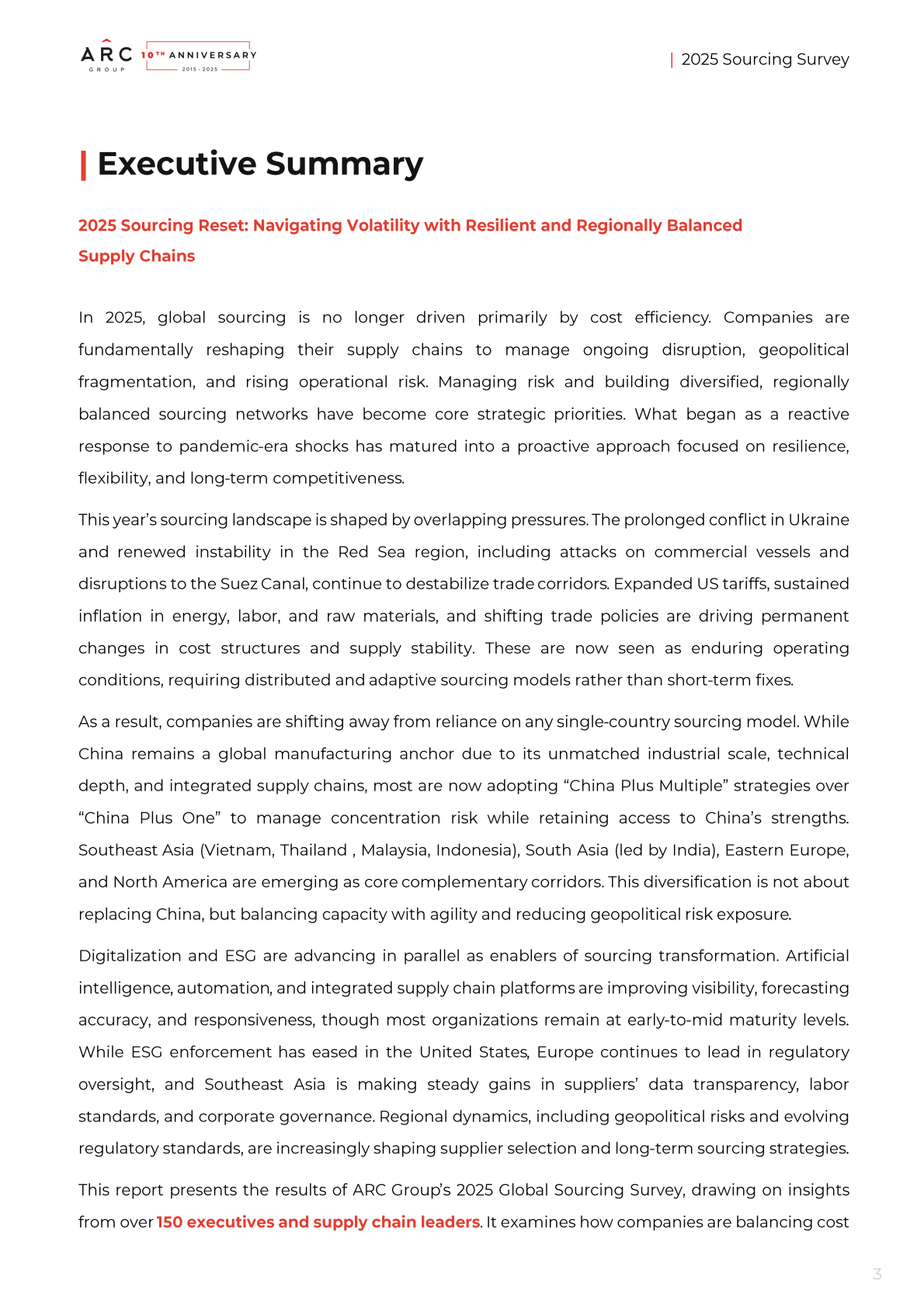 ARC Group：2025全球采购调研报告：数字化转型与智能供应链（英文版） 第3页