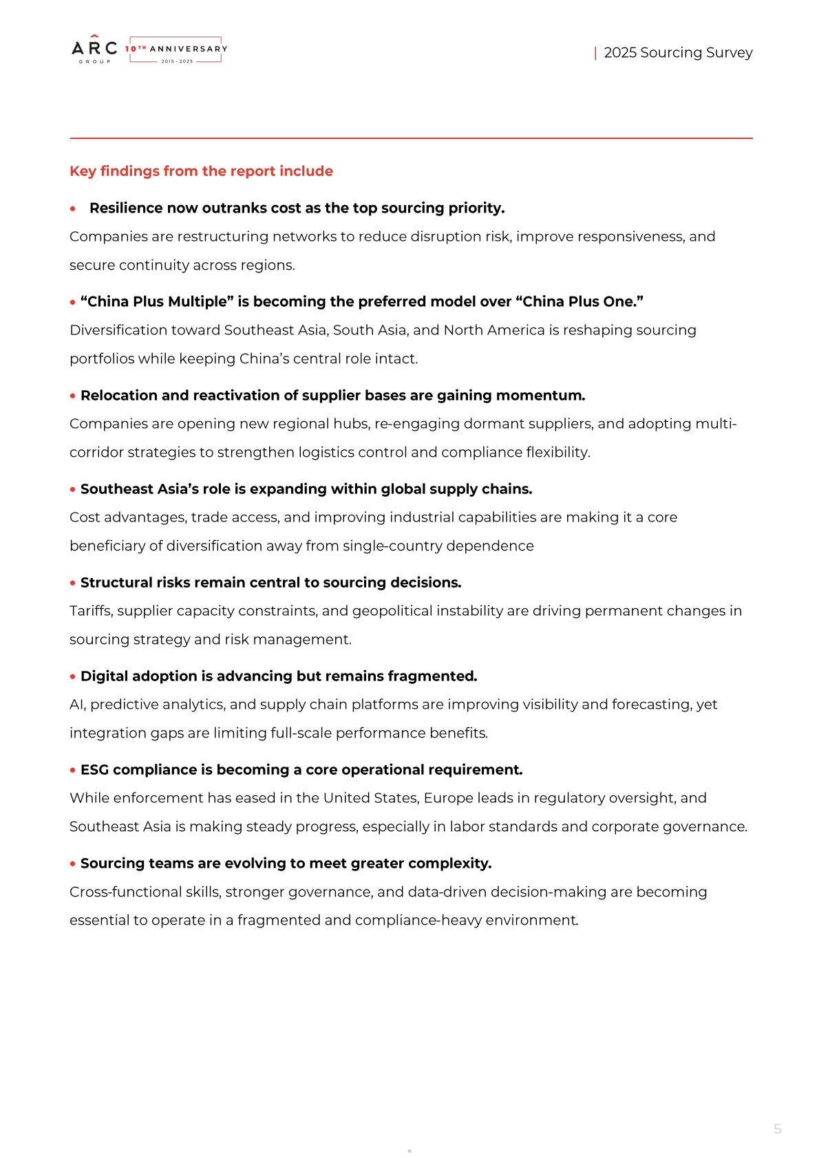 ARC Group：2025全球采购调研报告：数字化转型与智能供应链（英文版） 第5页