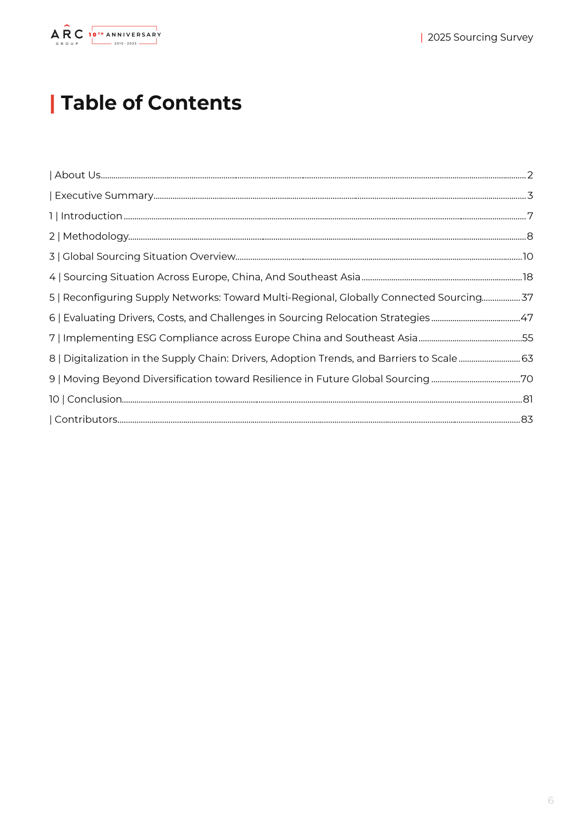 ARC Group：2025全球采购调研报告：数字化转型与智能供应链（英文版） 第6页