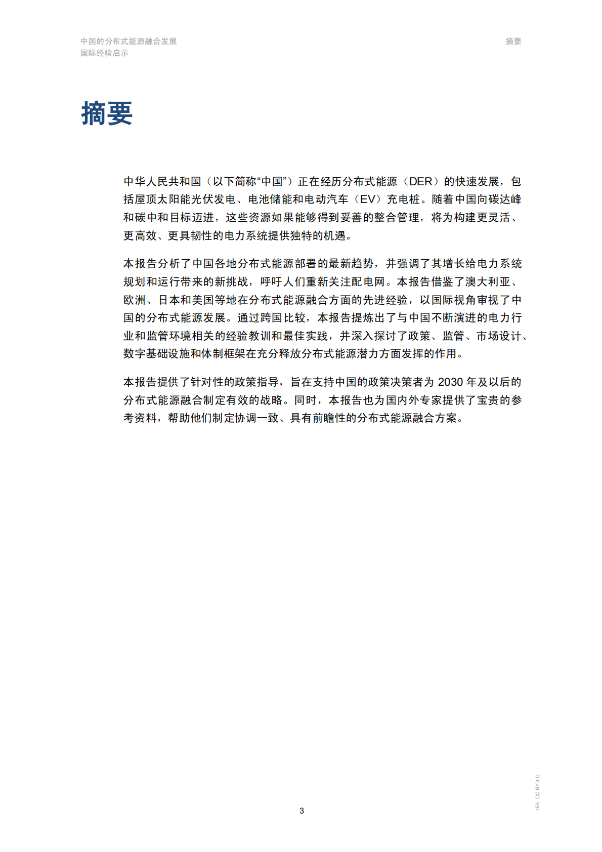 IEA国际能源署：2025年中国的分布式能源融合发展：国际经验启示报告 第3页