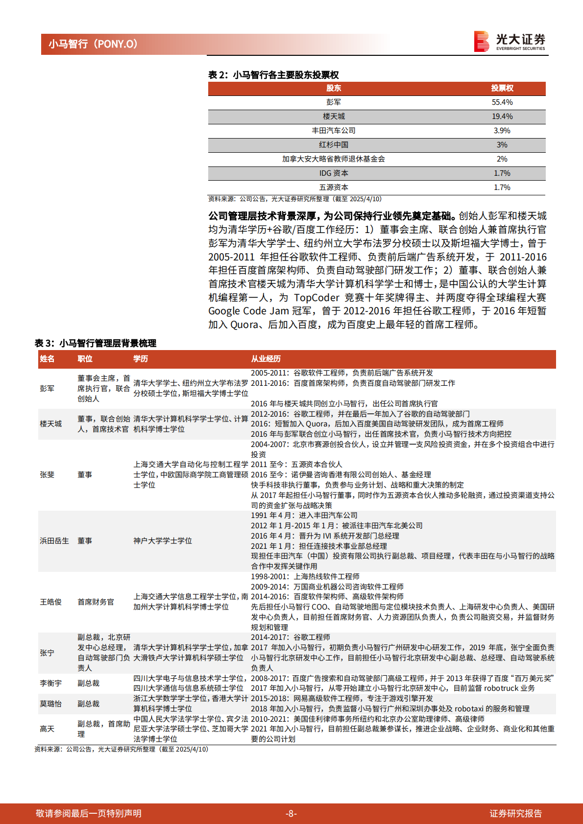 光大证券：2025小马智行研究报告：精研十载，剑指锋芒 第8页